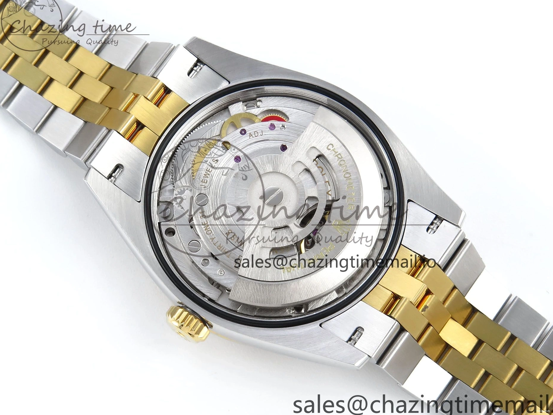 Best Stick YG 126233 EWEF SS on Textured Jubilee A3235 Bracelet 36 Marker YG Edition DateJust Dial 0510